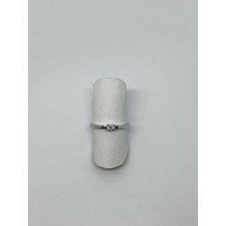 ANILLO SOLITARIO ORO BLANCO 18 KTS CON DIAMANTE