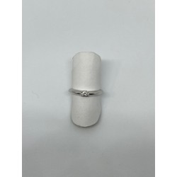 ANILLO SOLITARIO ORO BLANCO 18 KTS CON DIAMANTE