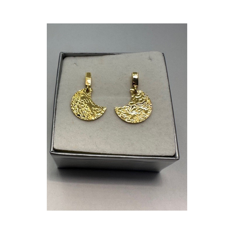 Pendientes plata de ley de 925 m/m, chapados en oro.