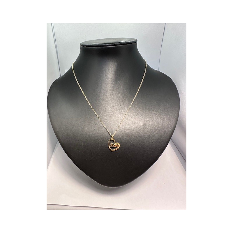 Collar de plata de ley de 925 m/m, con cadena y colgante.