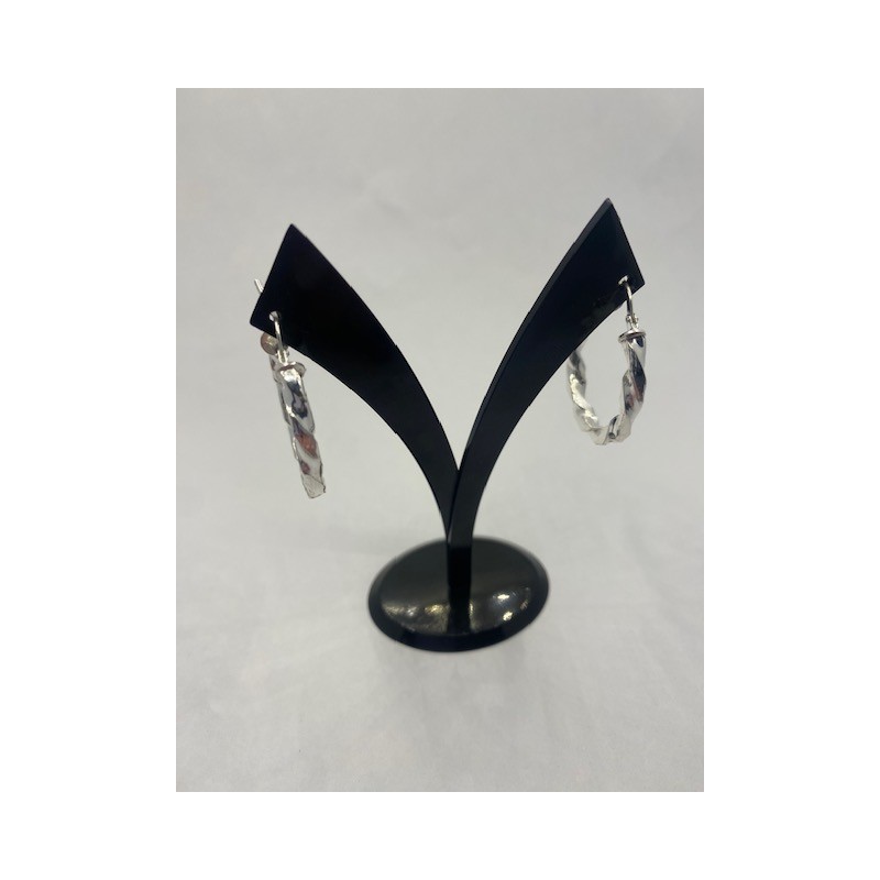 Pendientes de plata de ley de 925 m/m , modelo aro.