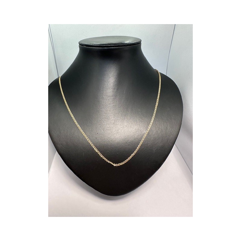 Collar de ORO 18 KTS, de 60 cms de largo, modelo barbada.