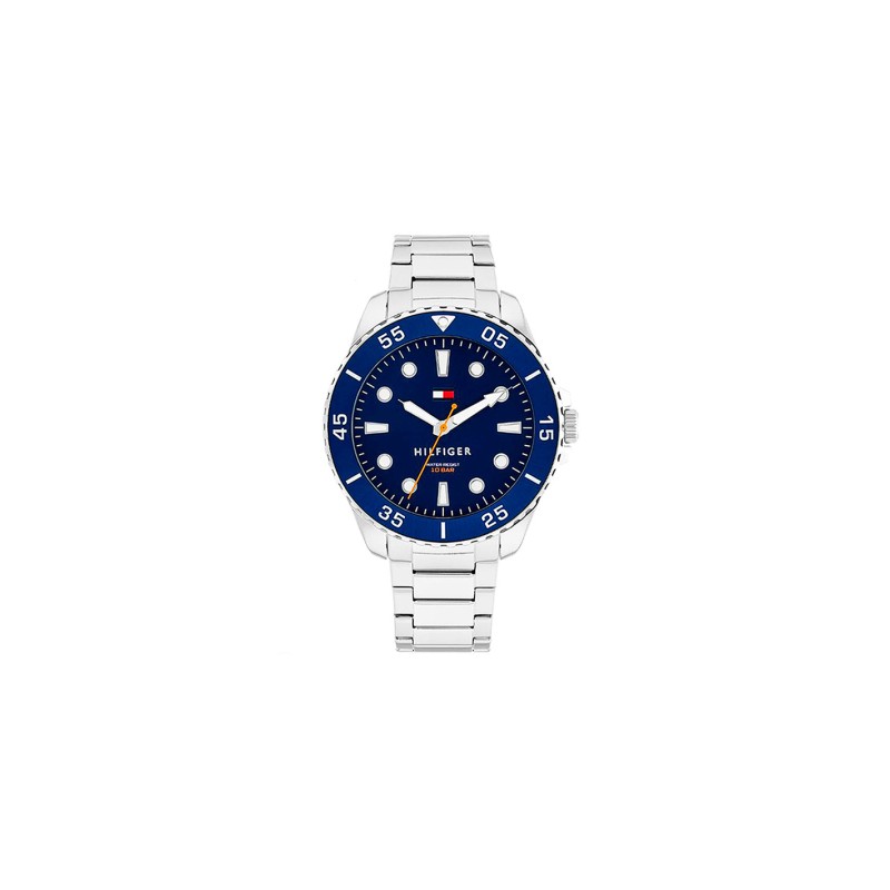 Reloj de hombre Tommy Hilfiger Oceanic de acero con bisel azul 1792202