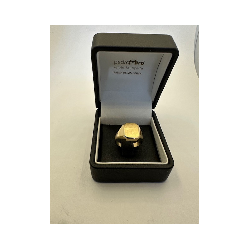 Sello (anillo) de ORO 18 KTS, amarillo, para grabación.