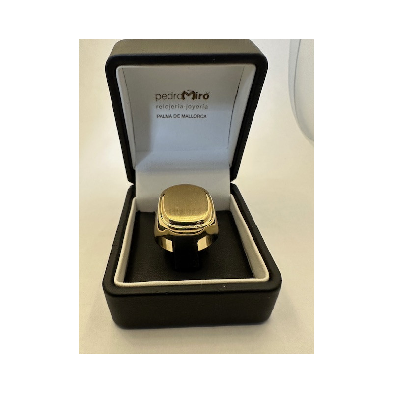 Sello (anillo) de ORO 18 KTS, amarillo, para grabación