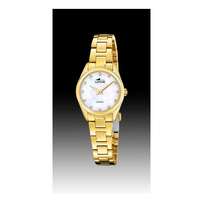 Reloj Lotus Mujer 19007/1 Acero Dorado Con Pulsera