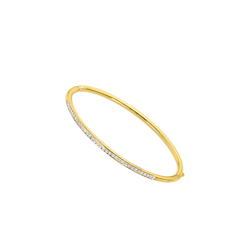 Pulsera de LOTUS STYLE LS2111-2/2 de acero dorado, con circonitas.