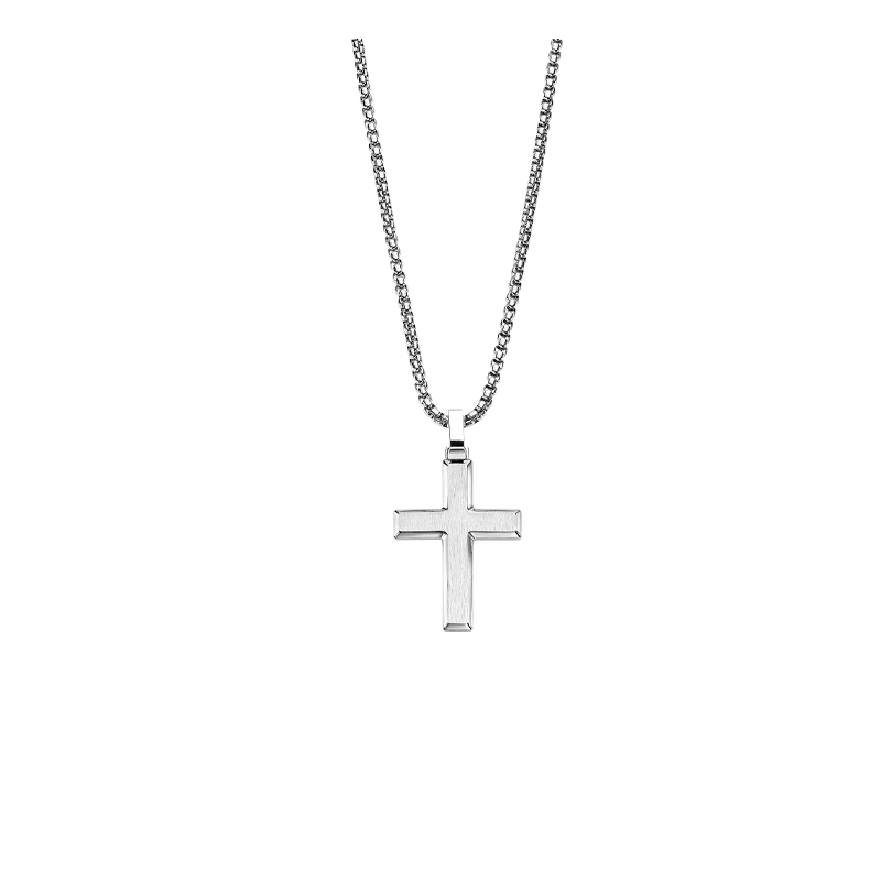 COLLAR CRUZ LOTUS STYLE LS2453-1/1 ACERO INOXIDABLE 316L, HOMBRE