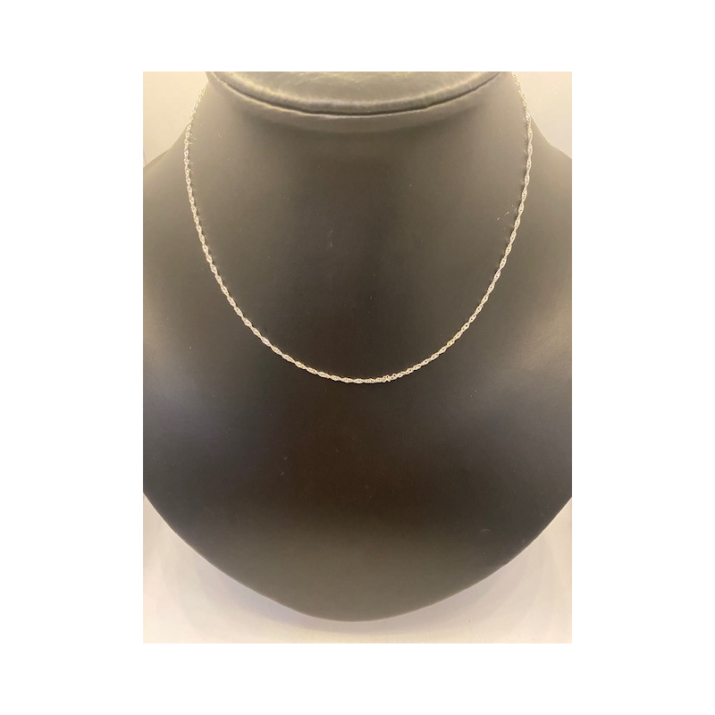 Cadena de plata de ley de 925 m/m de 45 cms de largo.