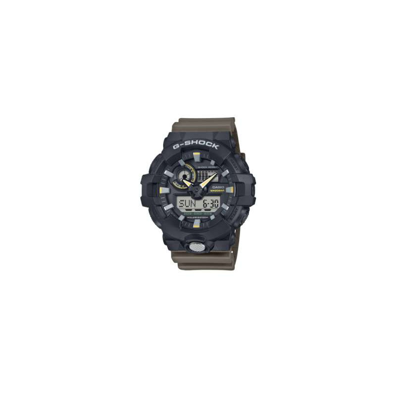 Reloj CASIO G-SHOCK, GA-710TU-1A3ER digital y agujas, sumergible 10 ATM