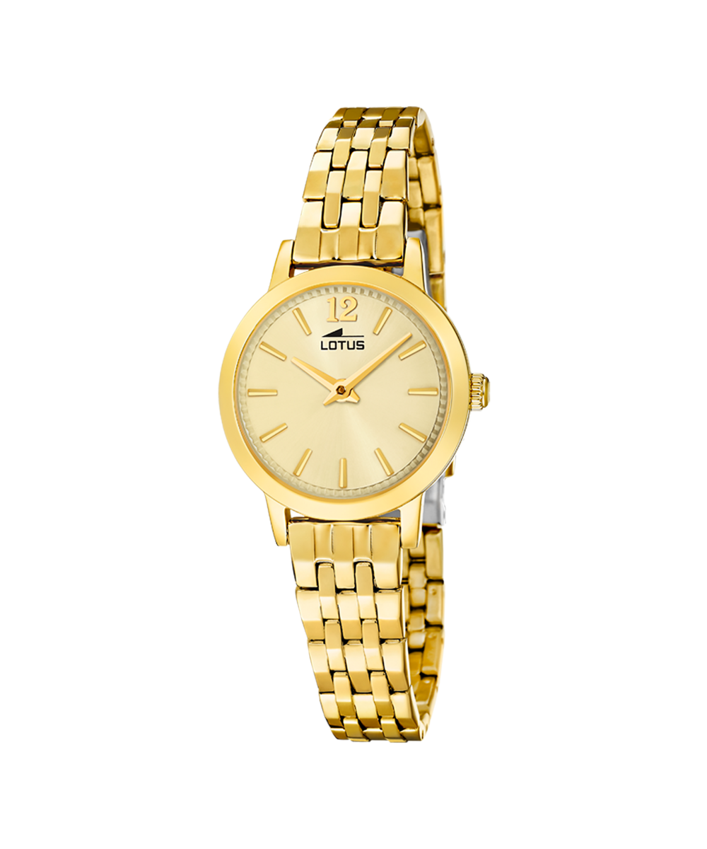 RELOJ LOTUS OLD MONEY 19031/3 DORADO CORREA DE ACERO INOXIDABLE, MUJER