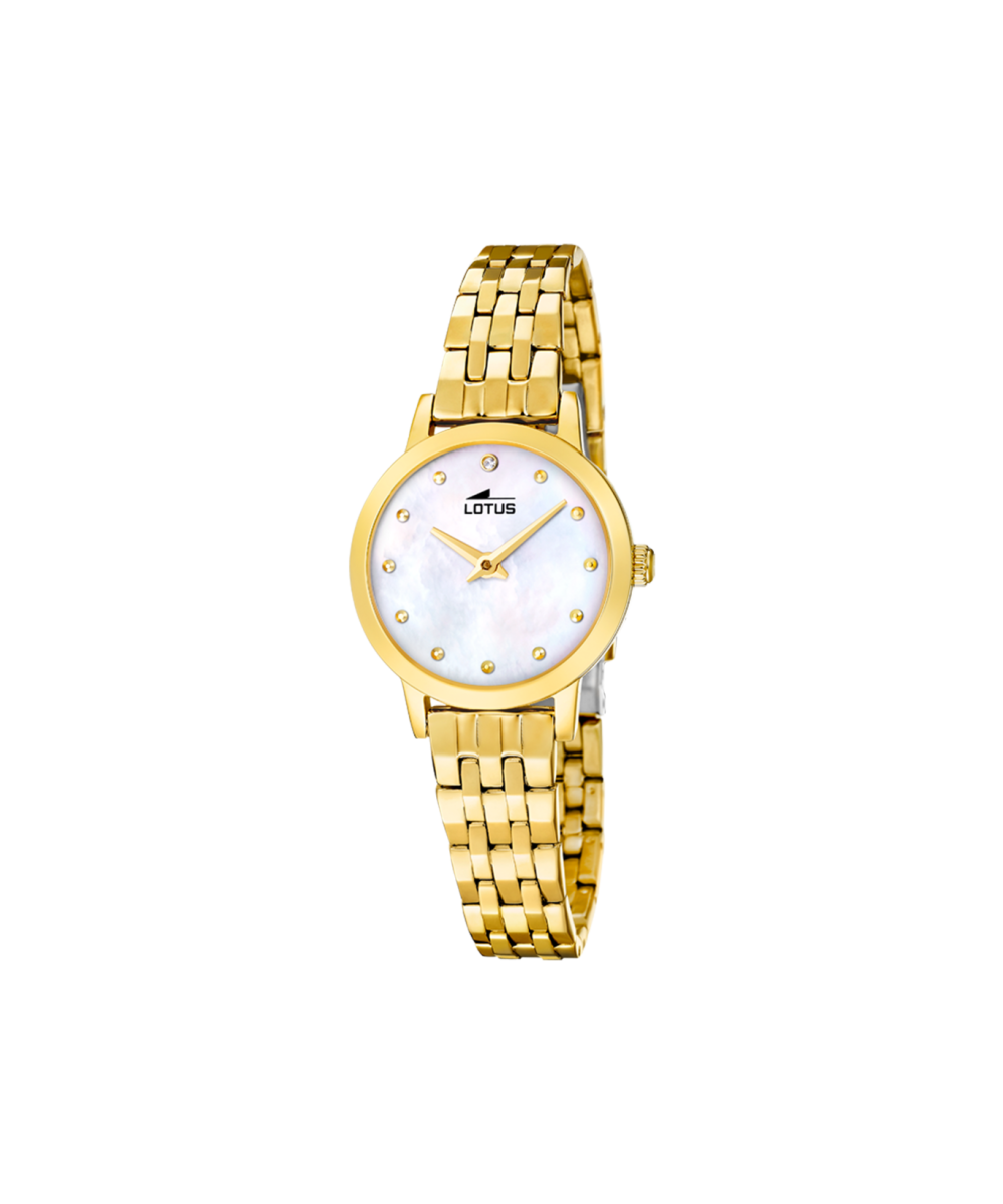 RELOJ LOTUS OLD MONEY 19031/1 BLANCO CORREA DE ACERO INOXIDABLE, MUJER