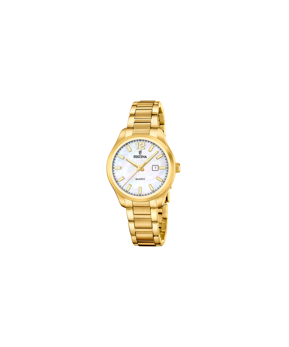 Reloj Festina F20741/1 para señora, de acero chapado en oro, sumergible 5 ATM