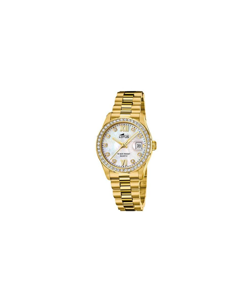 RELOJ LOTUS FREEDOM 18979/1 BEIGE PULSERA DORADA, MUJER