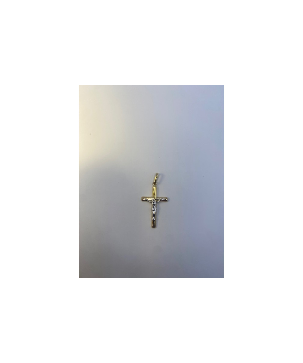 Cruz de ORO amarillo de 18 KTS, 750 m/m, con Cristo