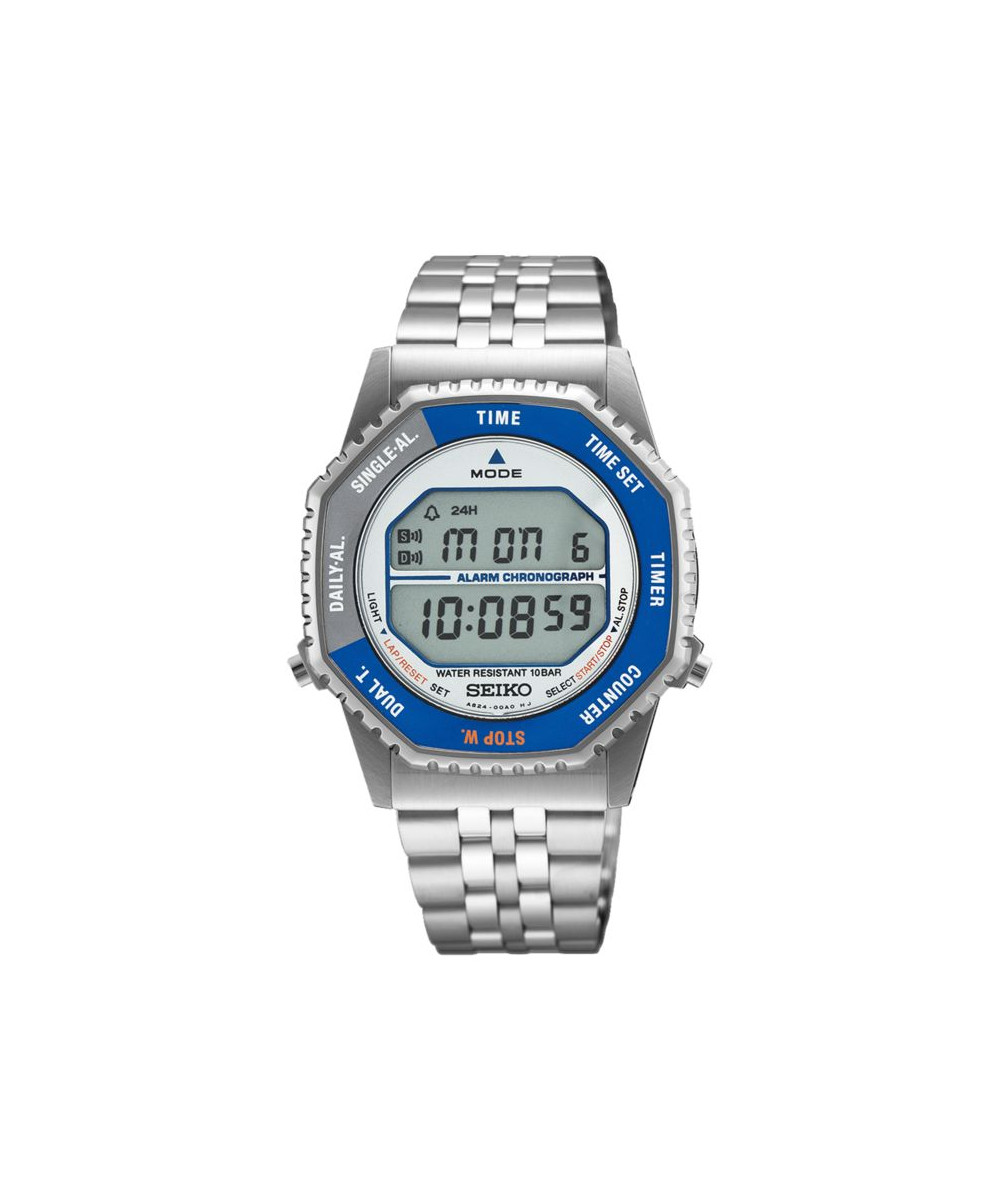 Reloj Seiko Neo Sport Digital Rotocall Gris y Azul 37mm SMGG21P1