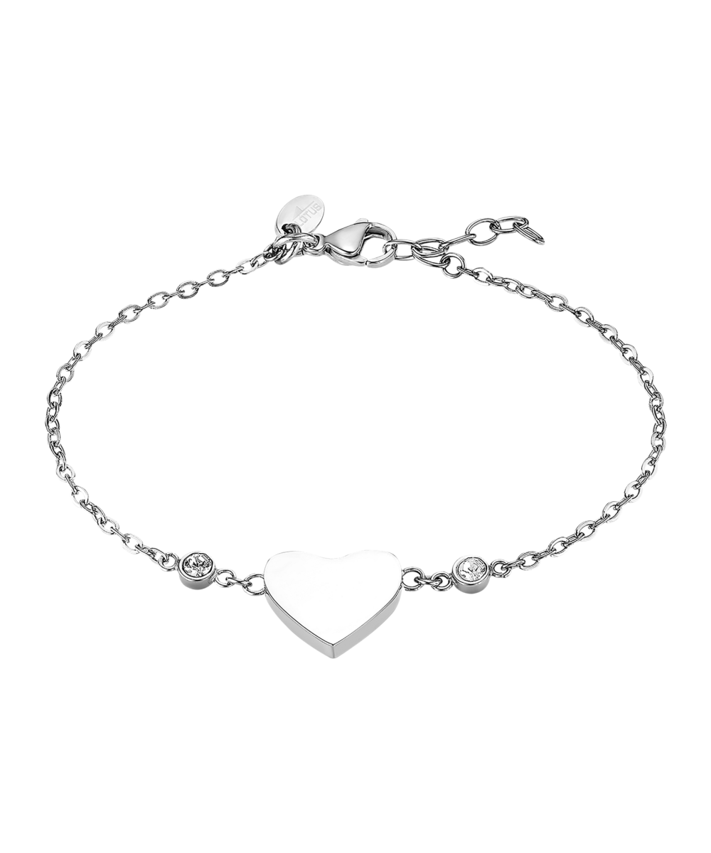 Pulsera de LOTUS STYLE  LS2558-2/1  de acero, con corazón y circonitas.