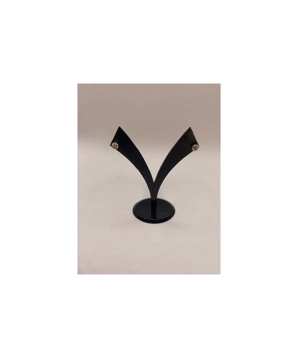 Pendientes de ORO 18 kts, 750 m/m, con circonita