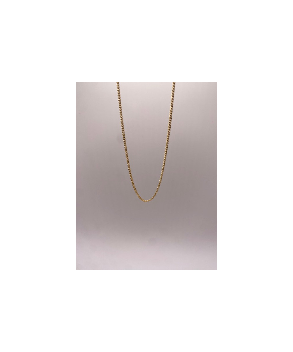 Cadena de plata de ley, de  925 m/m, de 40 cms de largo, chapada en oro.