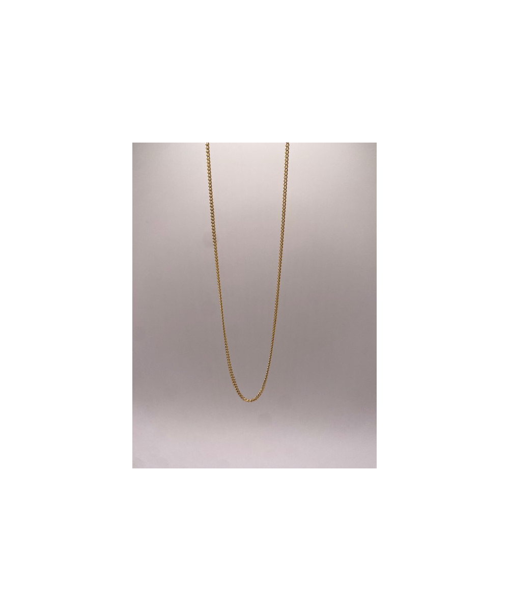 Cadena de plata de ley, de  925 m/m, de 45 cms de largo, chapada en oro.