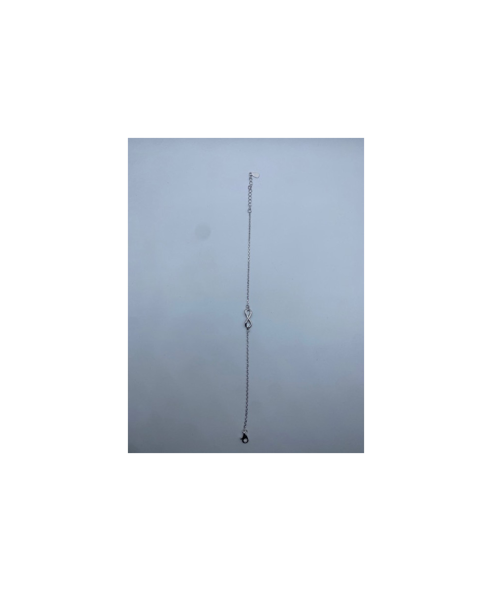 Pulsera de plata de ley, de  925 m/m, con infinito.