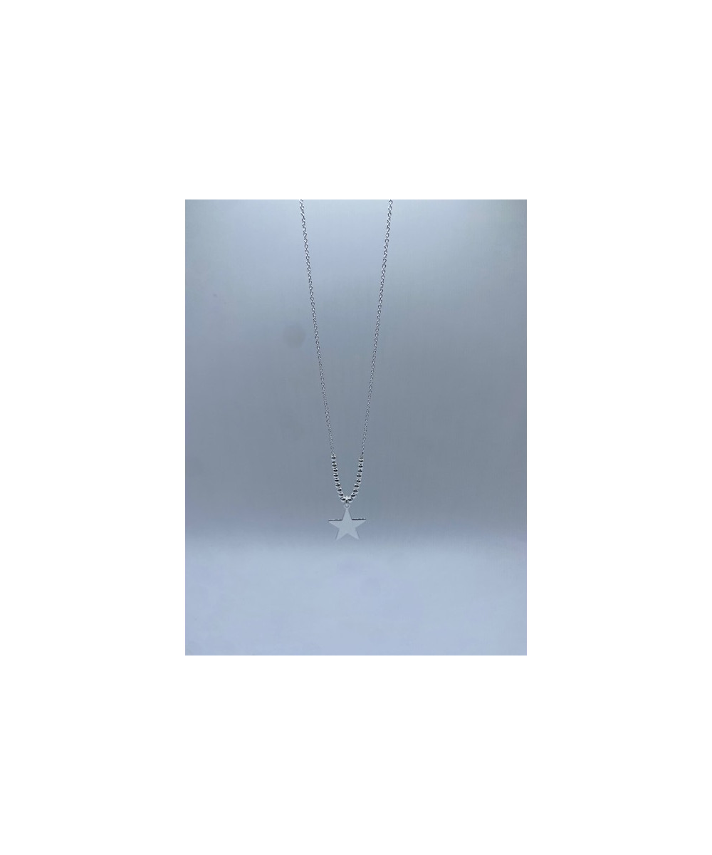 Collar de plata de ley, de  925 m/m, con estrella.