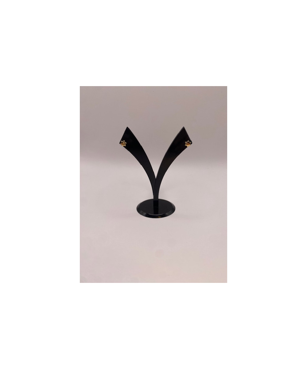 Pendientes de ORO 18 KTS, con forma de estrella.