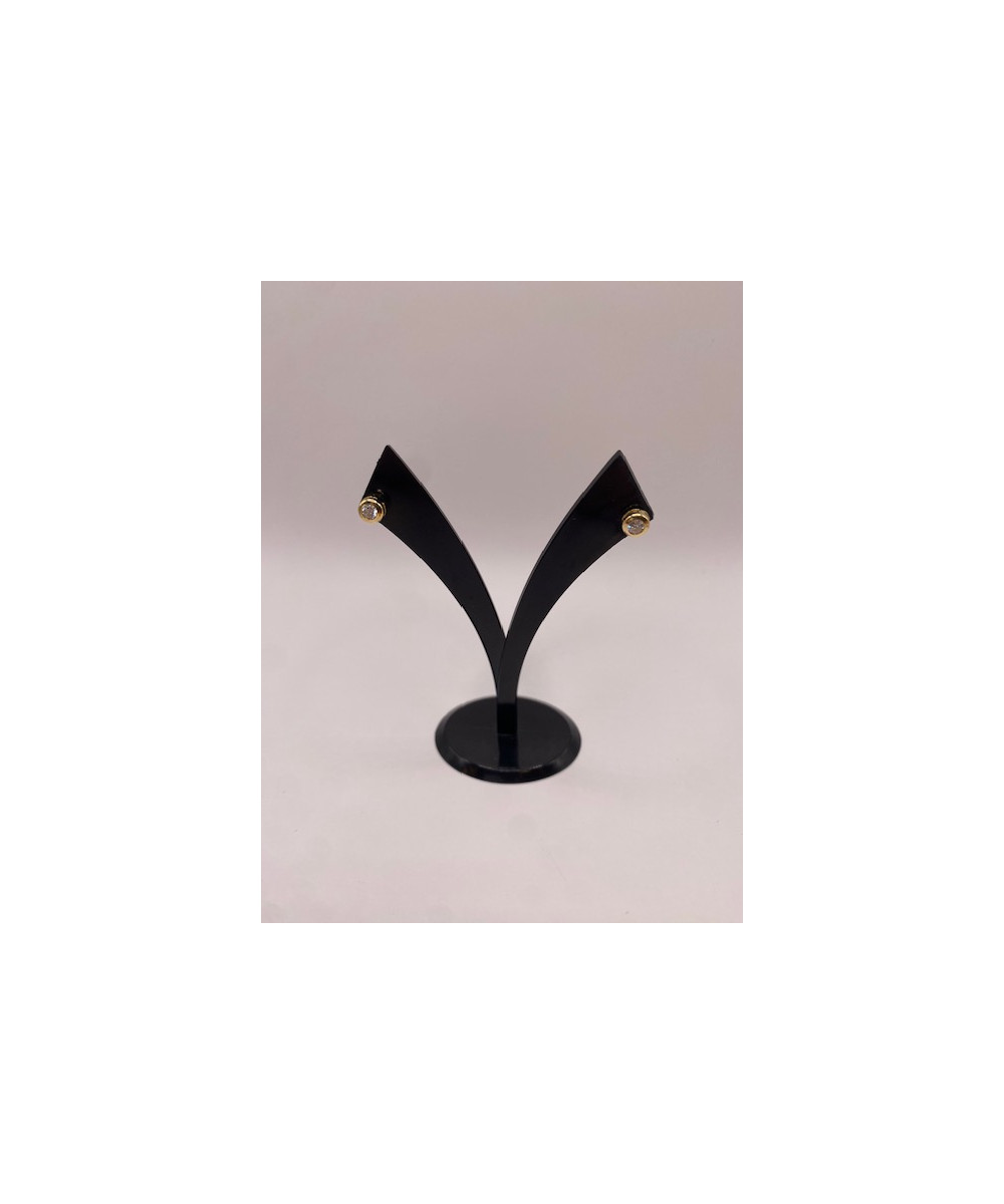 Pendientes de ORO 18 KTS, con circonita.