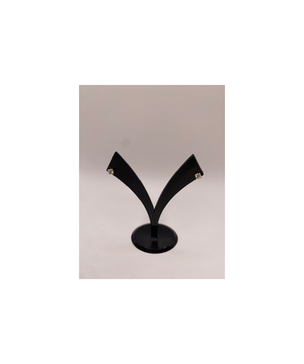 Pendientes de ORO 18 KTS, con circonita.