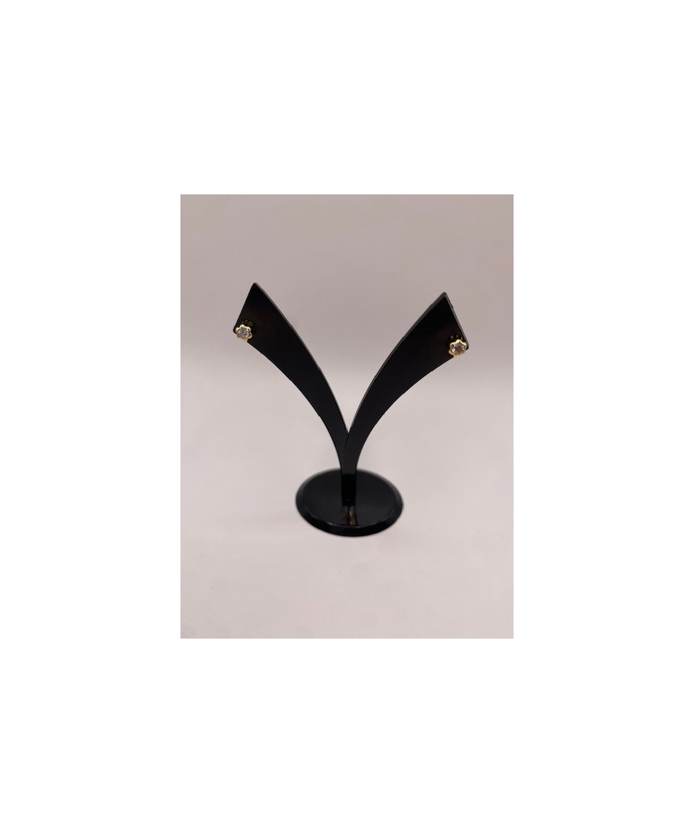 Pendientes de ORO 18 KTS, con circonita.