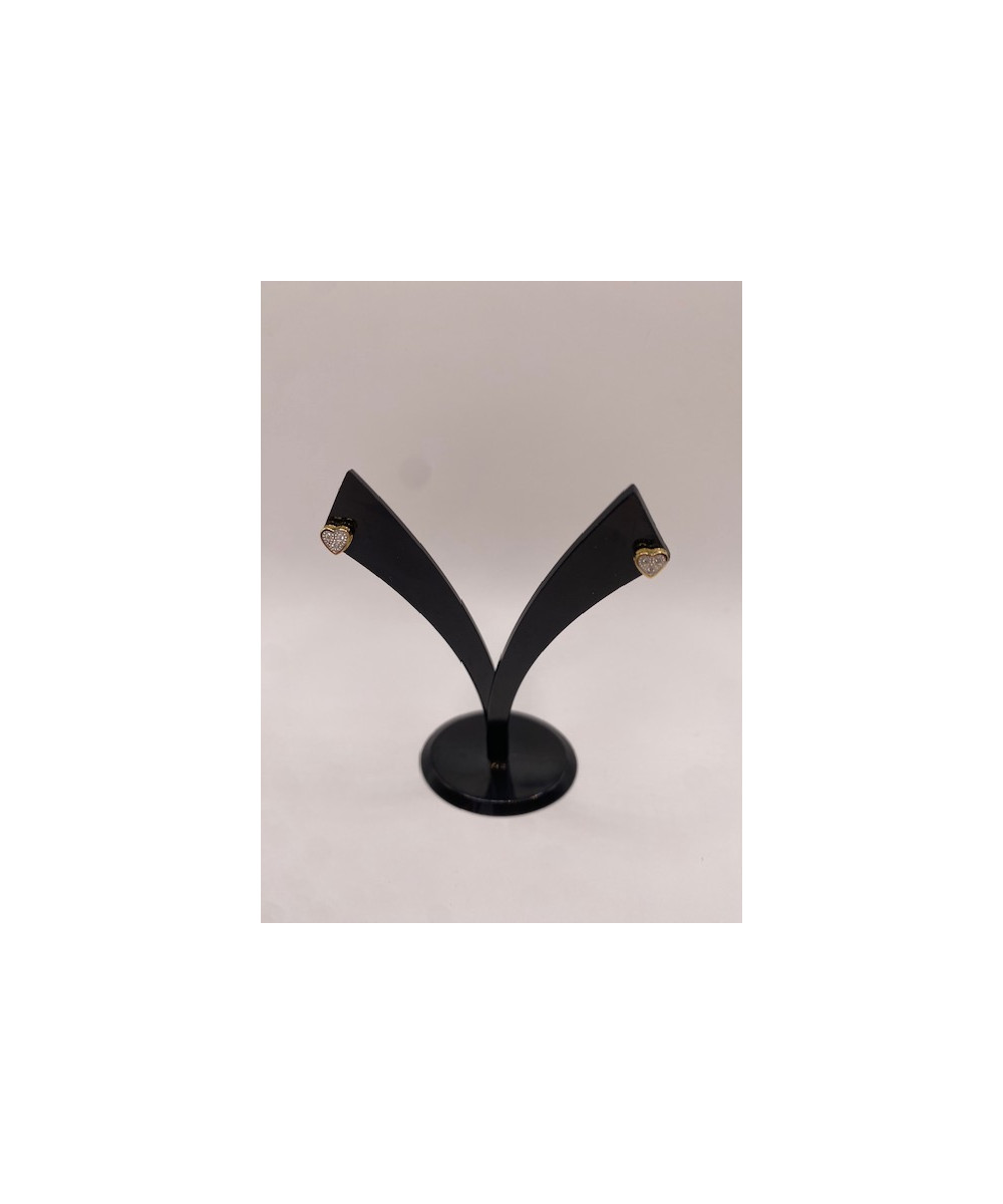 Pendientes de ORO 18 KTS, con circonita.