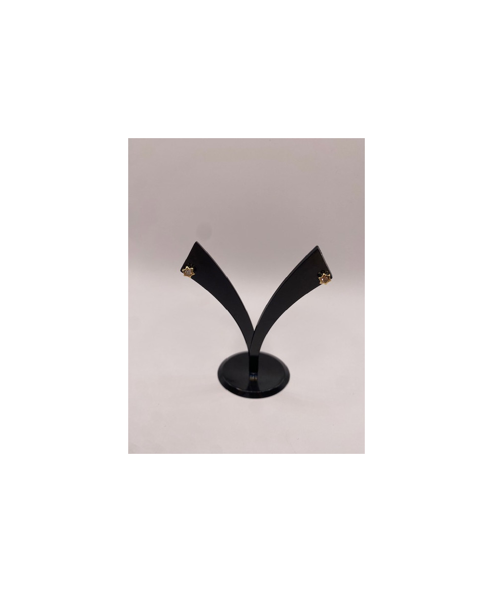 Pendientes de ORO 18 KTS, con circonita