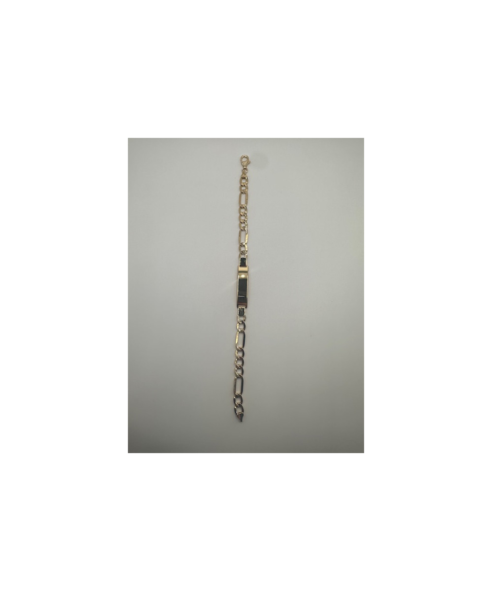 Pulsera de ORO 18 KTS. con placa para grabación