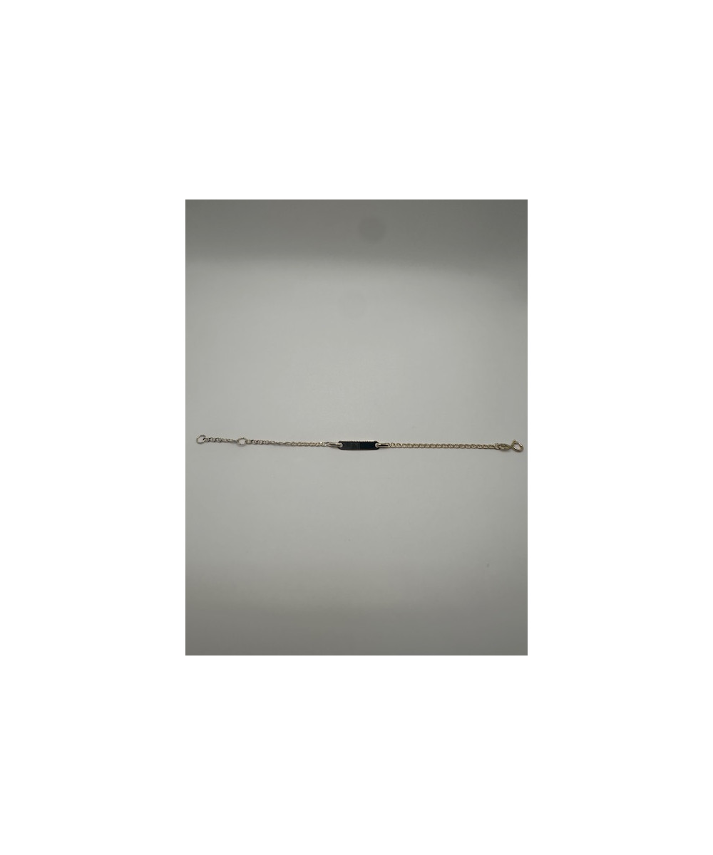 Pulsera de ORO 18 KTS. con placa para grabación