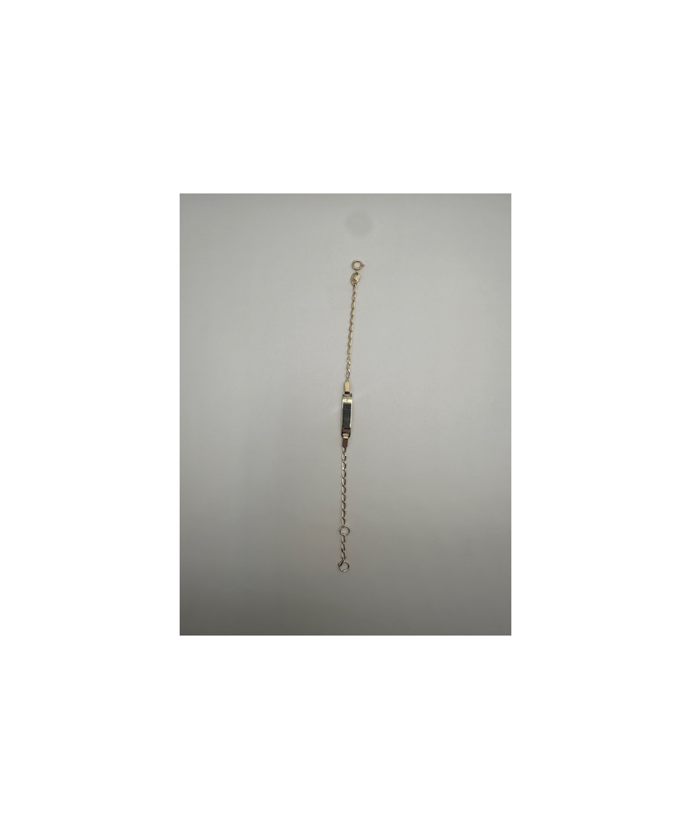 Pulsera de ORO 18 KTS. con placa para grabación