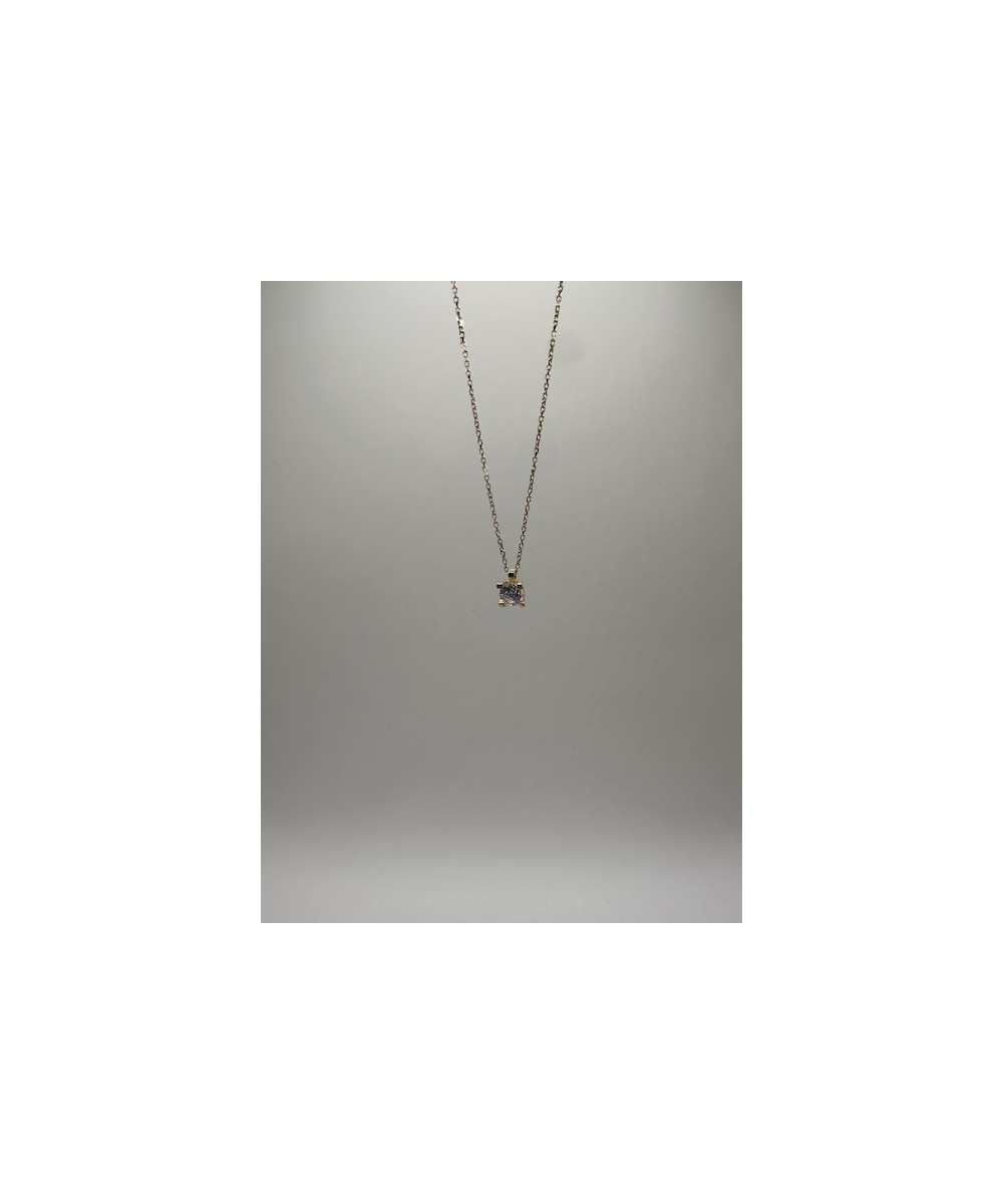 Cadena de ORO 18 KTS. con colgante con circonita.