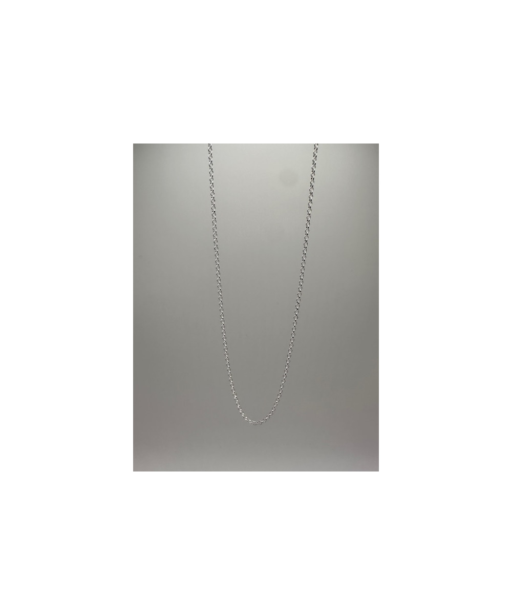 Cadena de PLATA DE LEY de 925 m/m, baule mallorquina, de 40 cm.