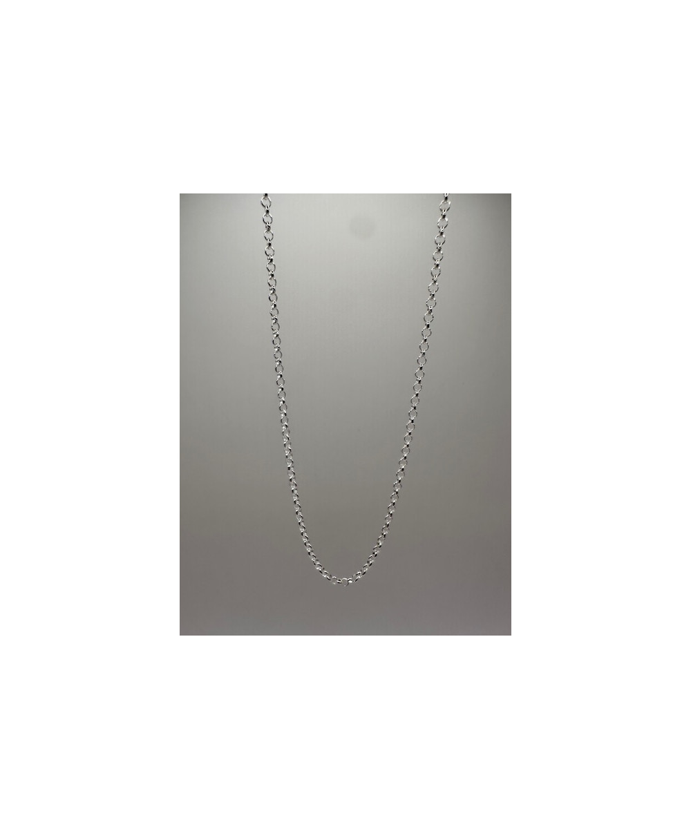 Cadena de PLATA DE LEY de 925 m/m, baule mallorquina, de 45 cm.