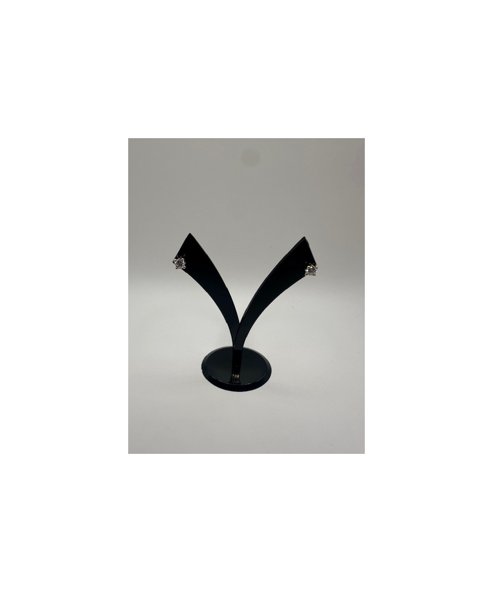 Pendientes de ORO 18 KTS, amarillo con circonita