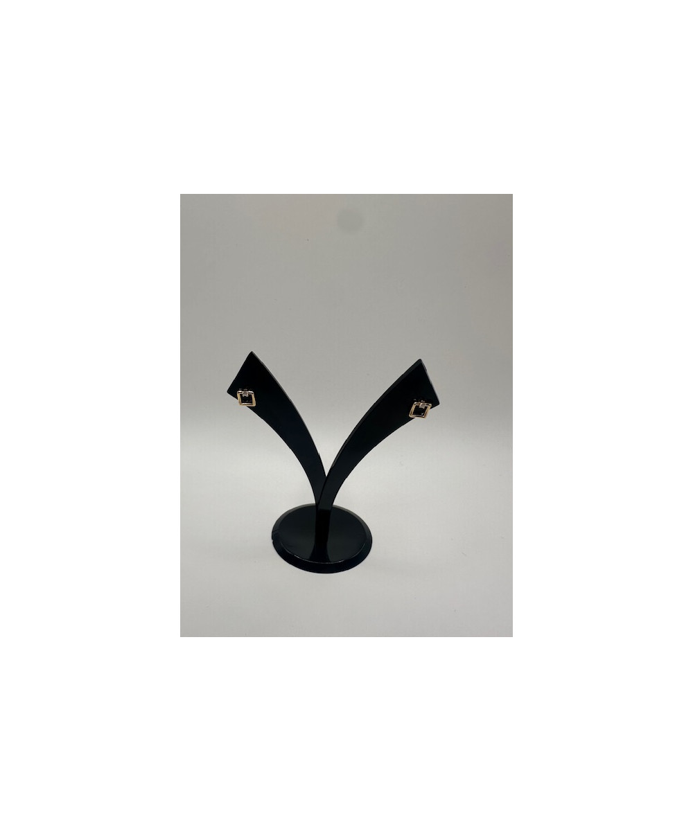 Pendientes de ORO 18 KTS, amarillo con circonita