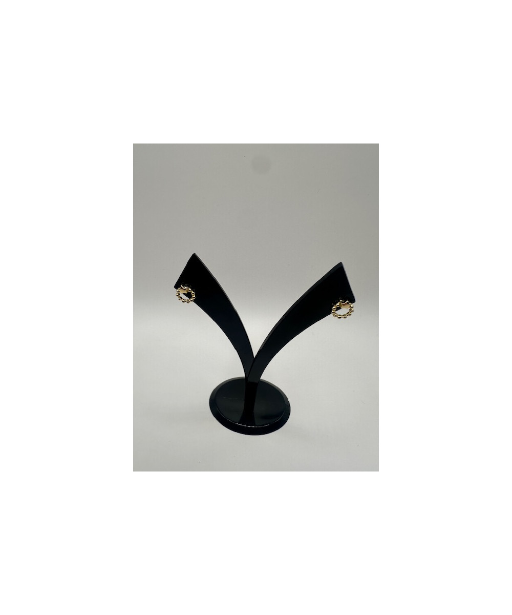 Pendientes de ORO 18 KTS, amarillo con circonitas