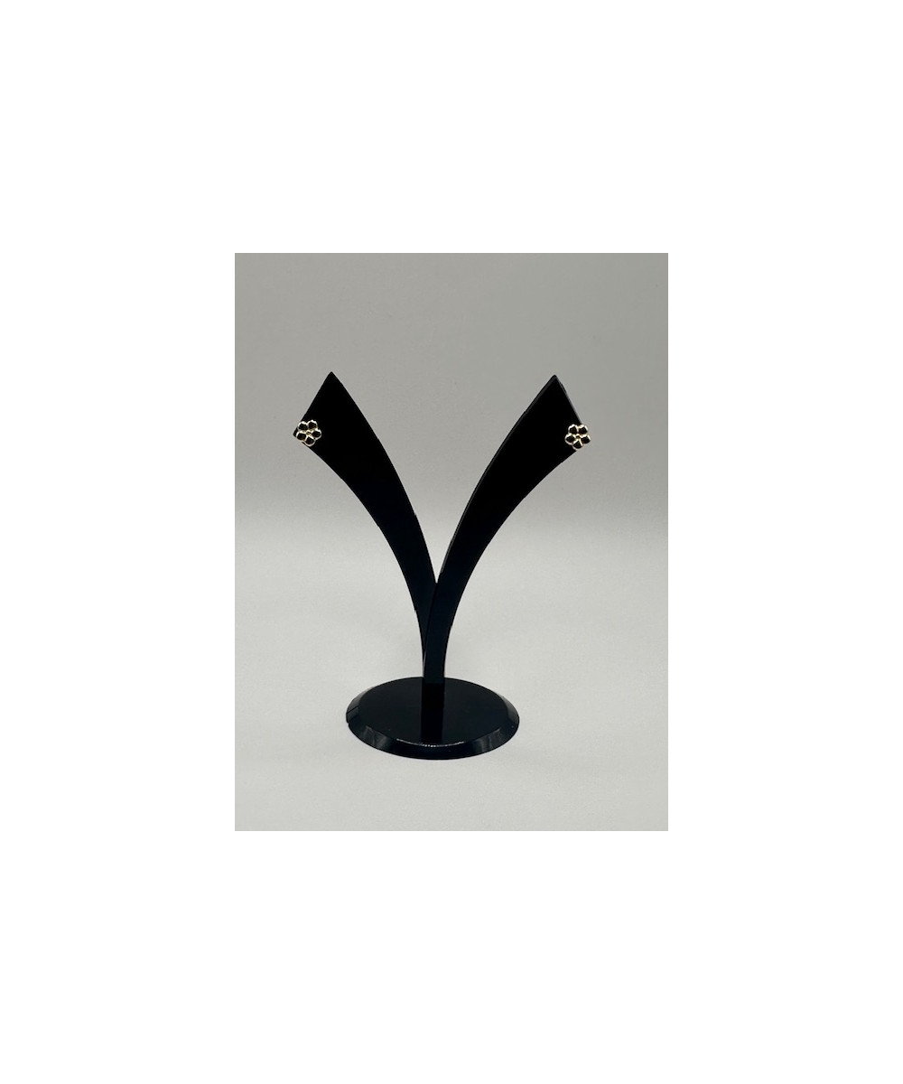 Pendientes de ORO 18 KTS, amarillo, con forma de flor.