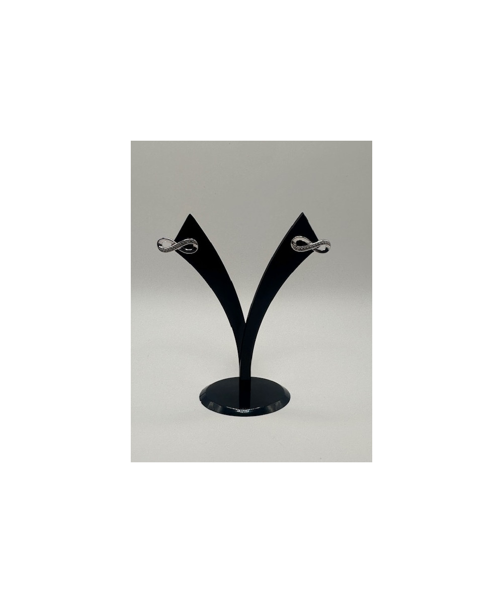 Pendientes de PLATA DE LEY de 925 m/m, con forma de infinito.