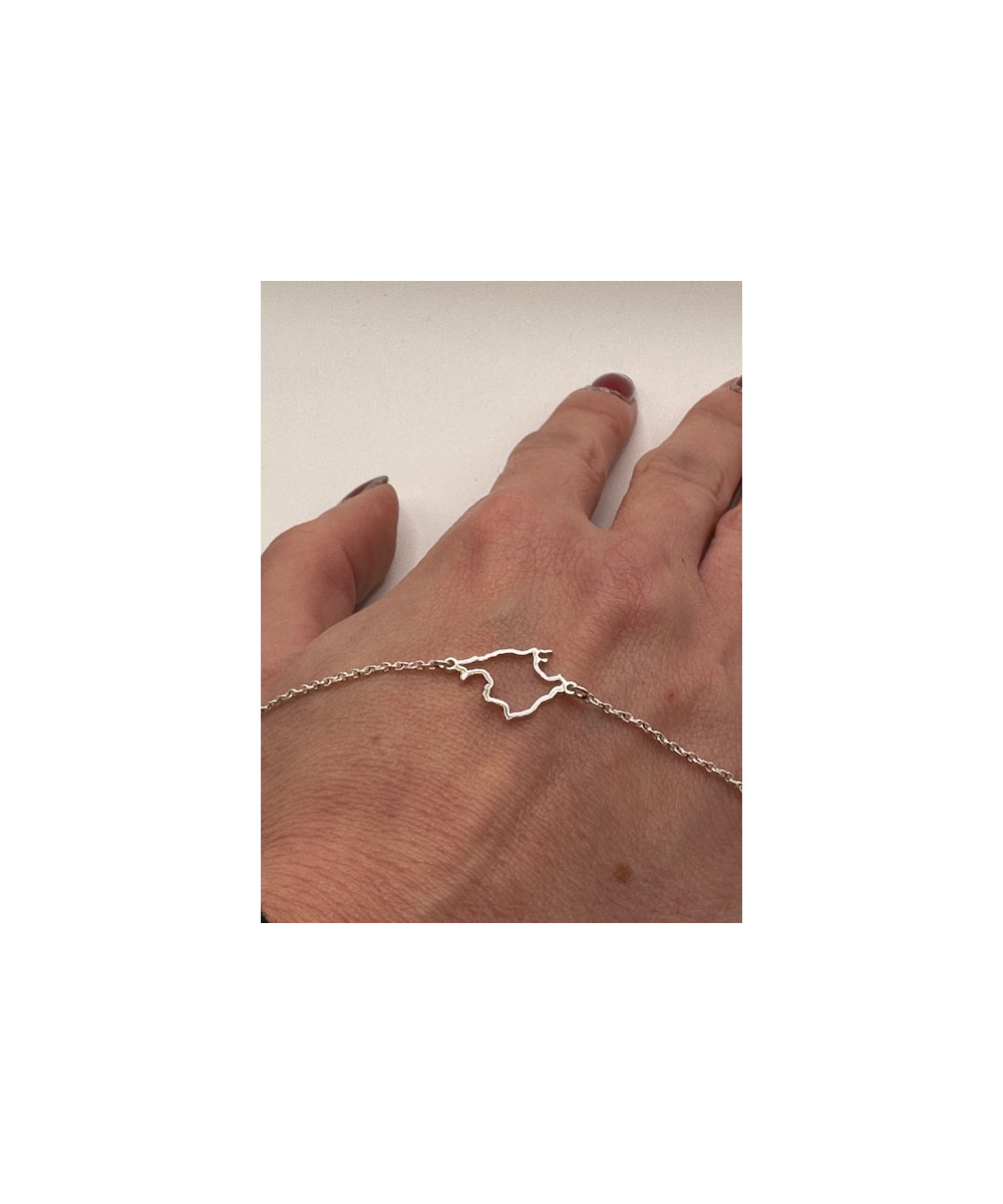 Pulsera de PLATA DE LEY de 925 m/m, con la isla de Mallorca