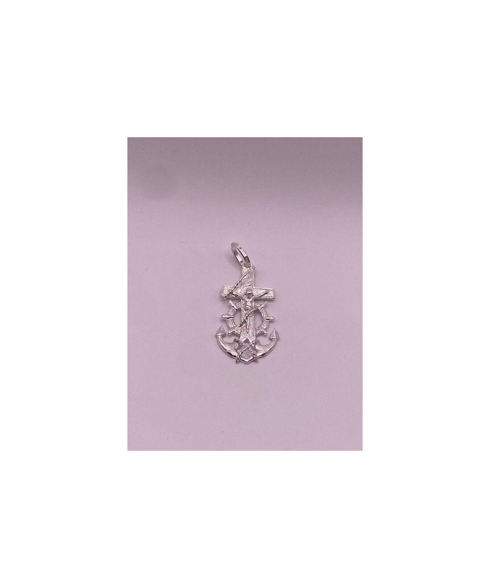 Cruz marinera de PLATA DE LEY de 925 m/m.