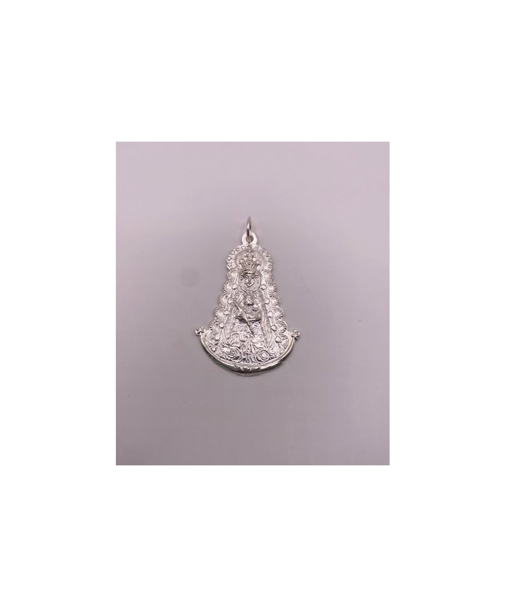 Medalla de PLATA DE LEY de 925 m/m, de La Virgen del Rocío.