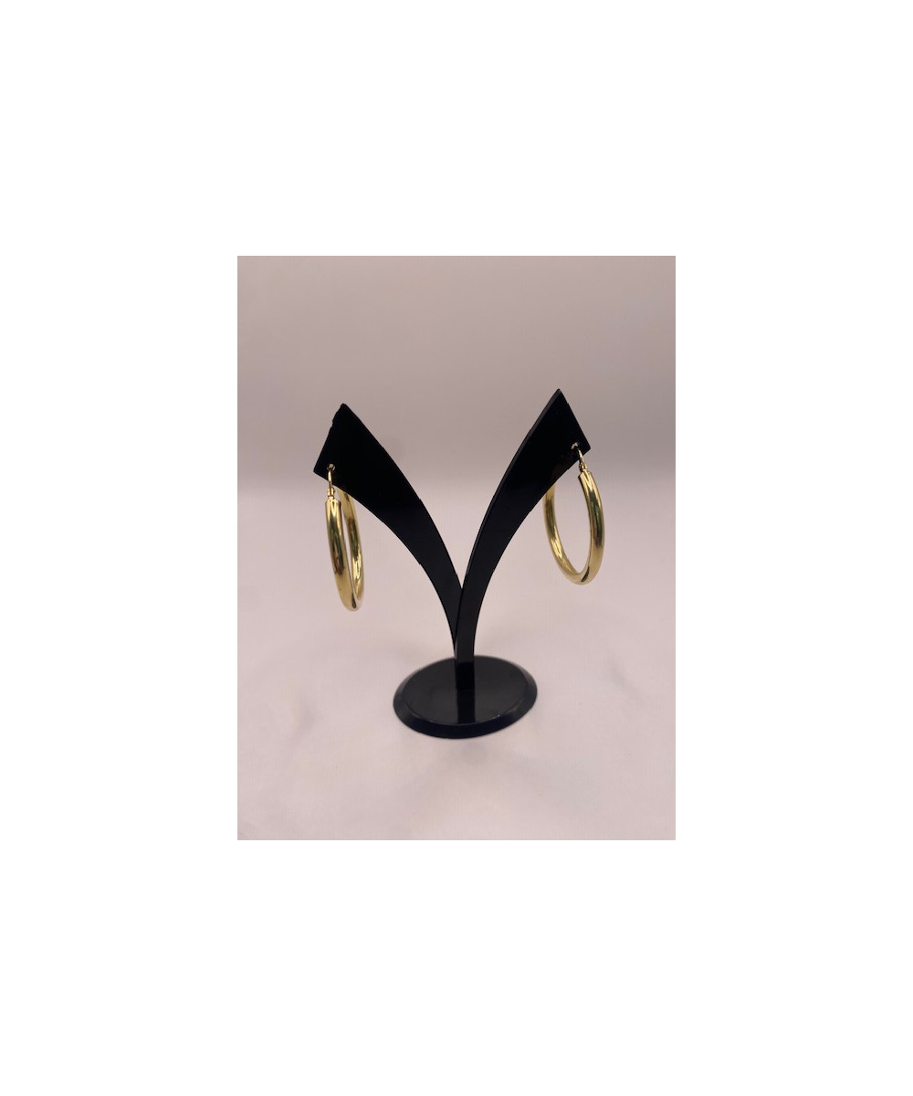 Pendientes de PLATA DE LEY de 925 m/m, modelo aro, chapado en oro.