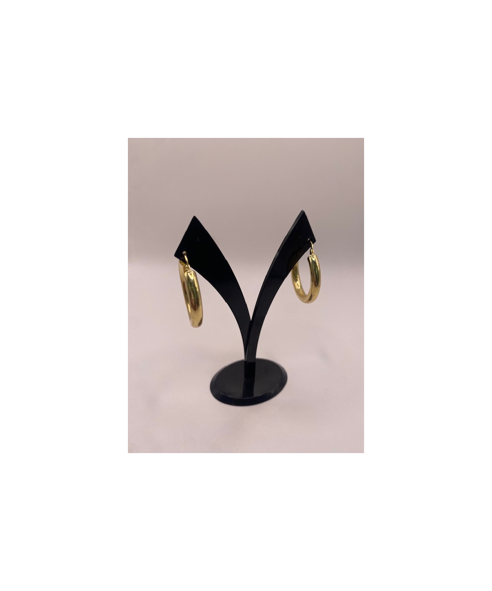 Pendientes de PLATA DE LEY de 925 m/m, modelo aro, chapado en oro.