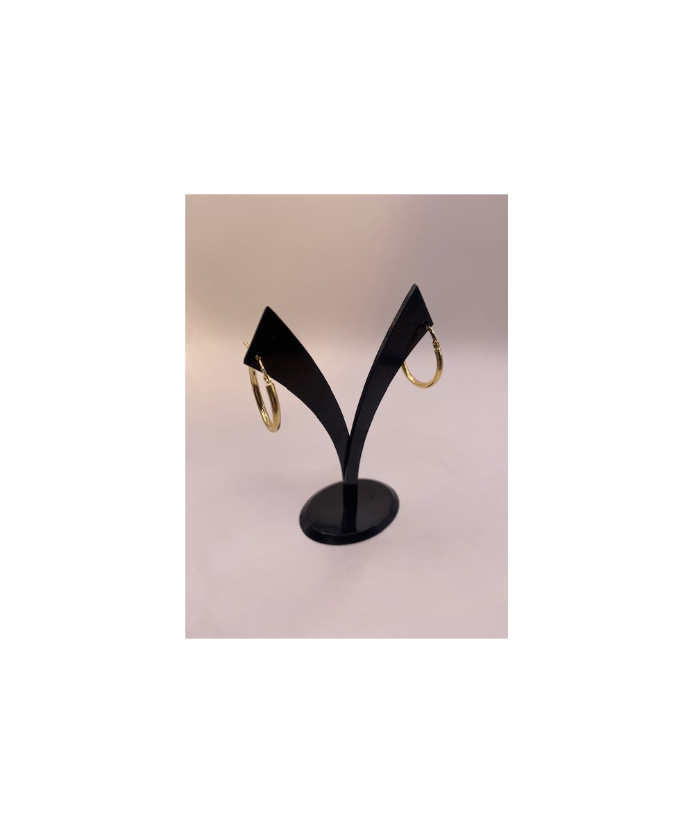 Pendientes de PLATA DE LEY de 925 m/m, modelo aro, chapado en oro.