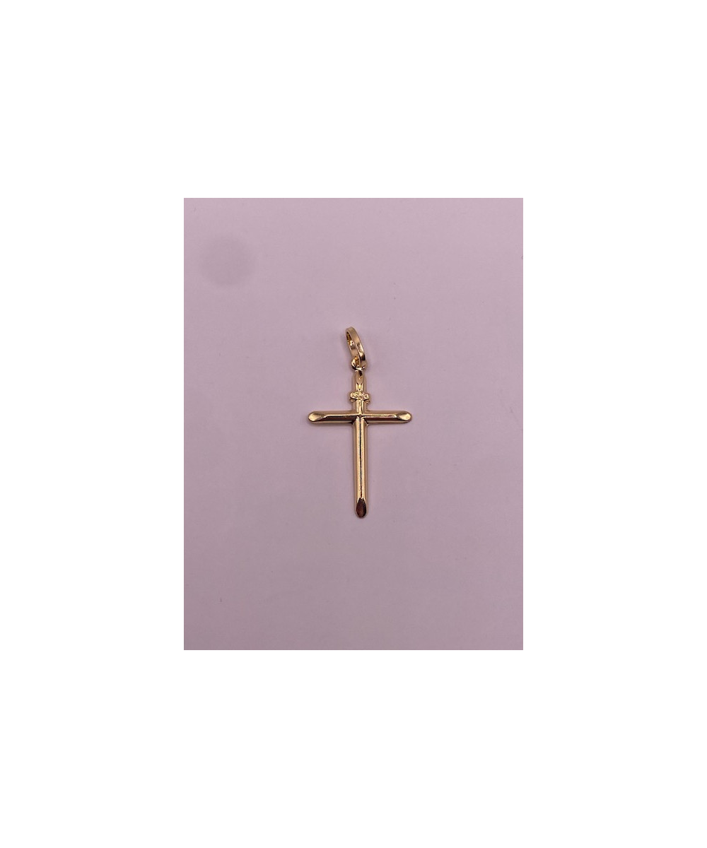 Cruz de ORO blanco, 18 KTS, 750 m/m,